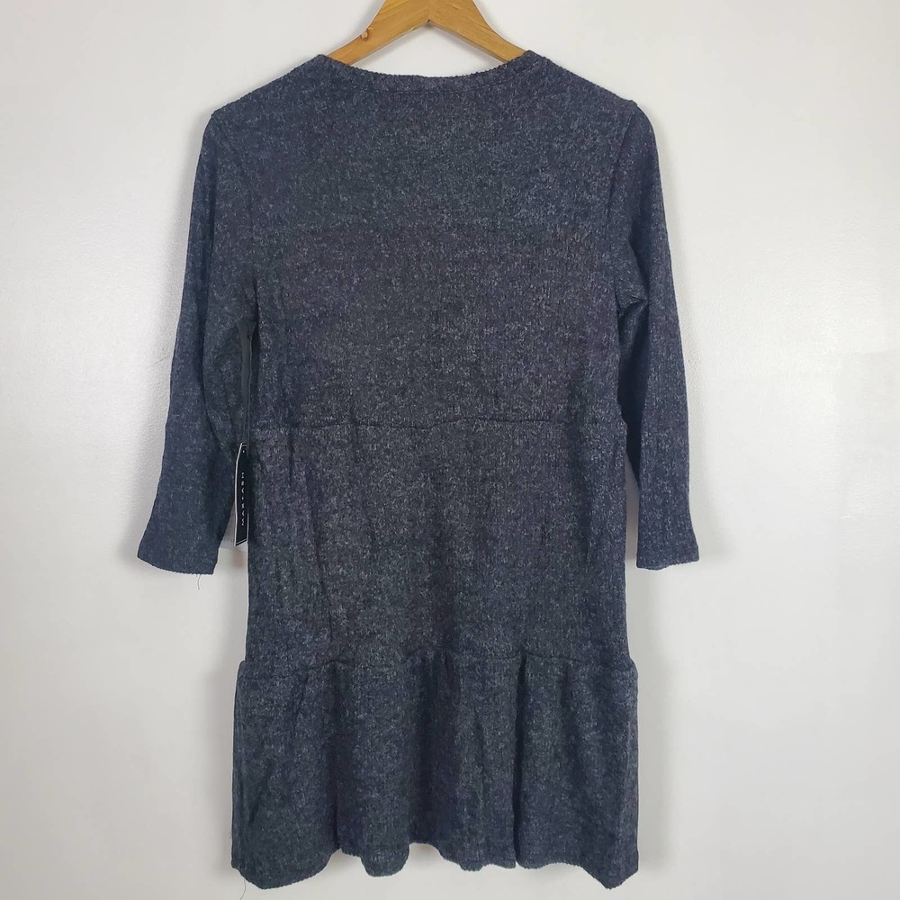 Max + Ash NWT heathered black babydoll sweater dress medium - Picture 2 of 7